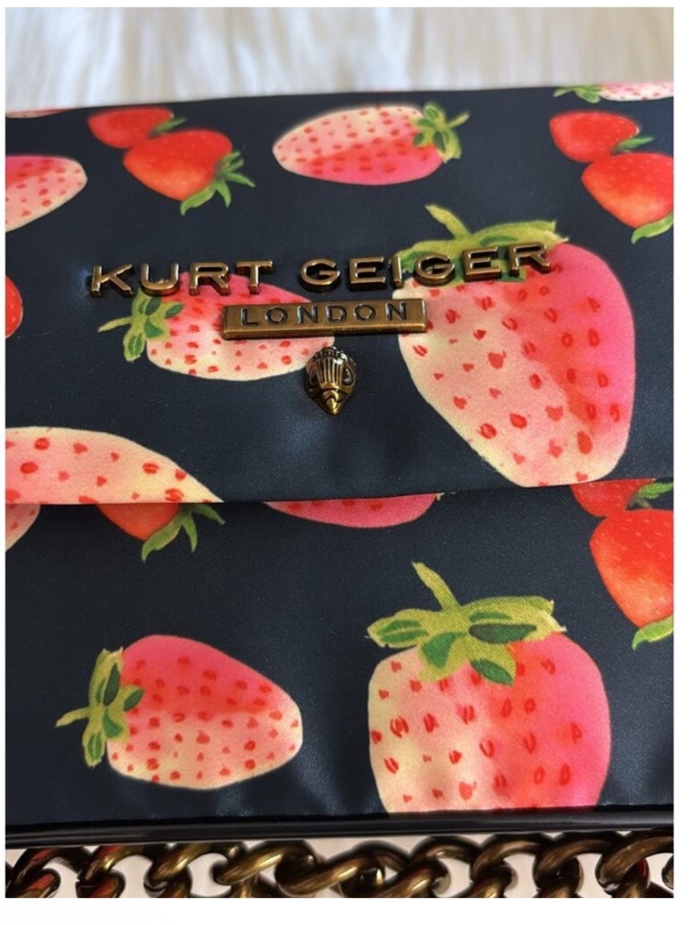 NWT Kurt Geiger London Navy
Strawberry Print Shoulder
Crossbody Bag - Picture 7 of 7
